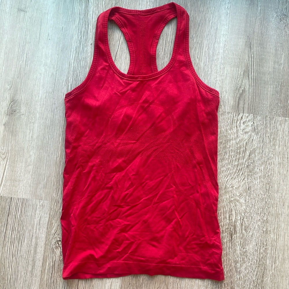 Lululemon Red Swiftly Racerback Tank Top